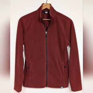 REI Brick Red Fleece Zip-Up Jacket, Men's Small